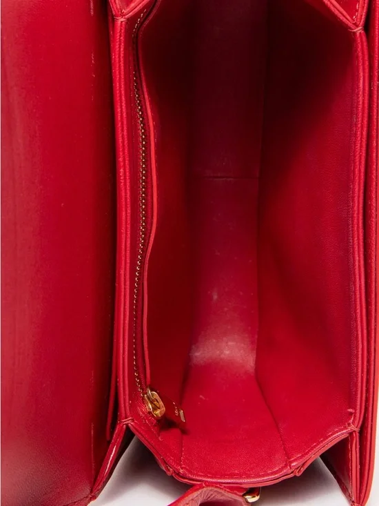 Celine 2019 Red Calfskin Teen Triomphe Shoulder Bag - Picture 5 of 5